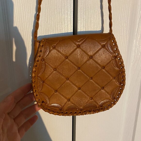 Small Brown Leather Crossbody Bag - Picture 3 of 5